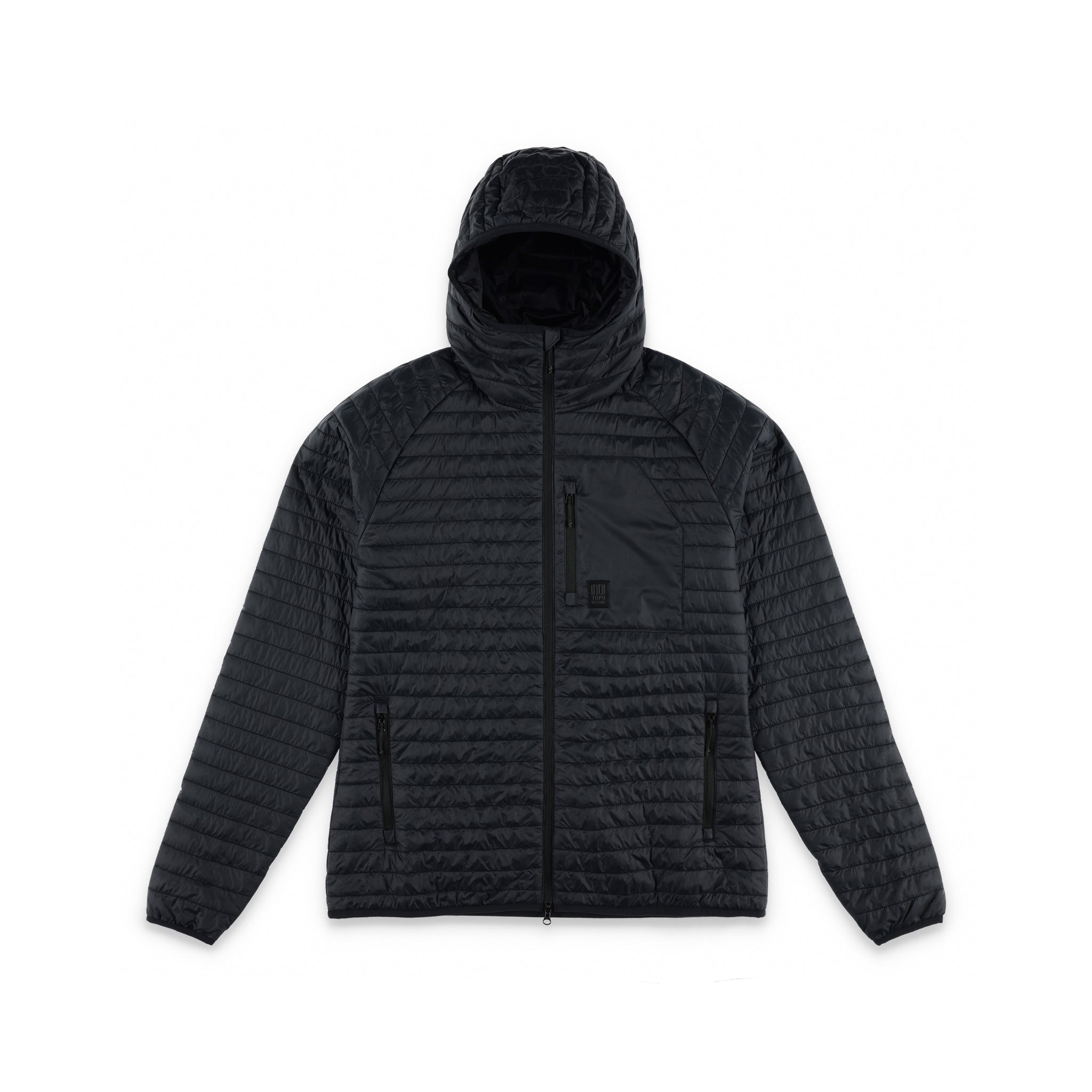 Black puffer hoodie on sale