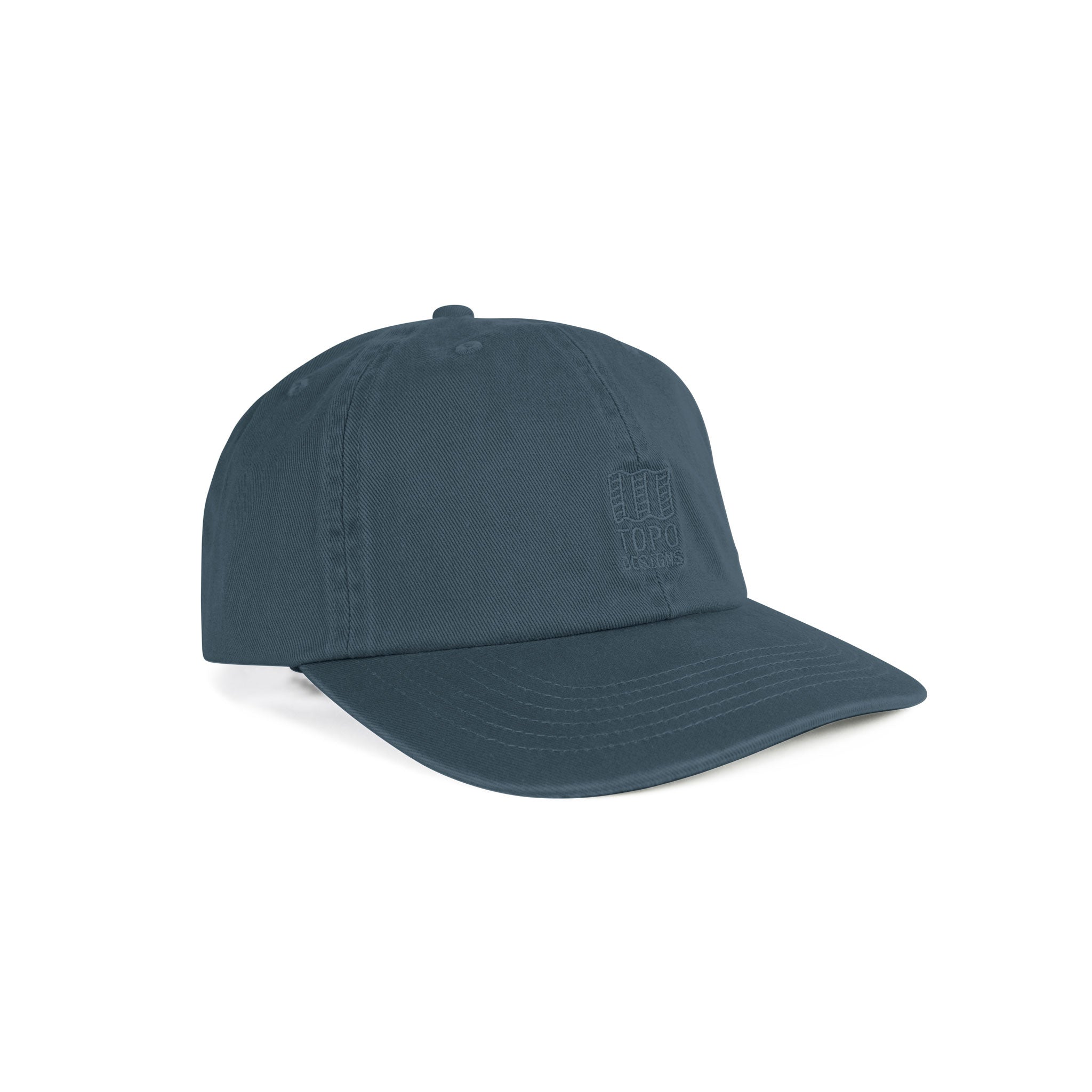 Topo Designs Mountain Ball Cap cotton logo hat in "Pond Blue".