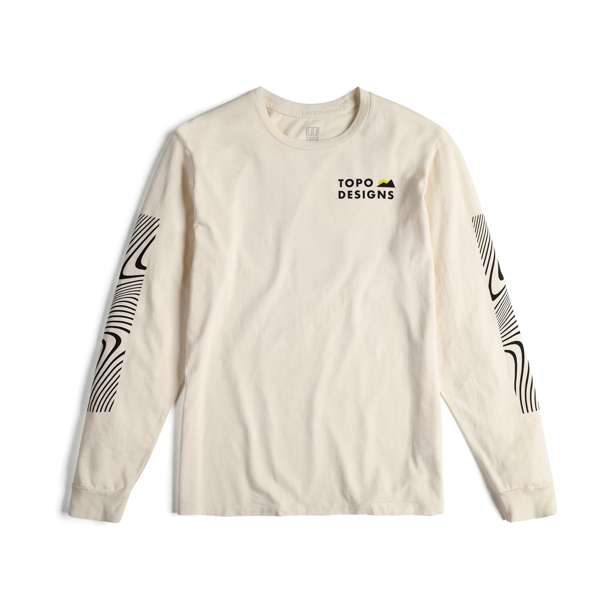 Mountain Waves Longsleeve Graphic Tee in "Natural"