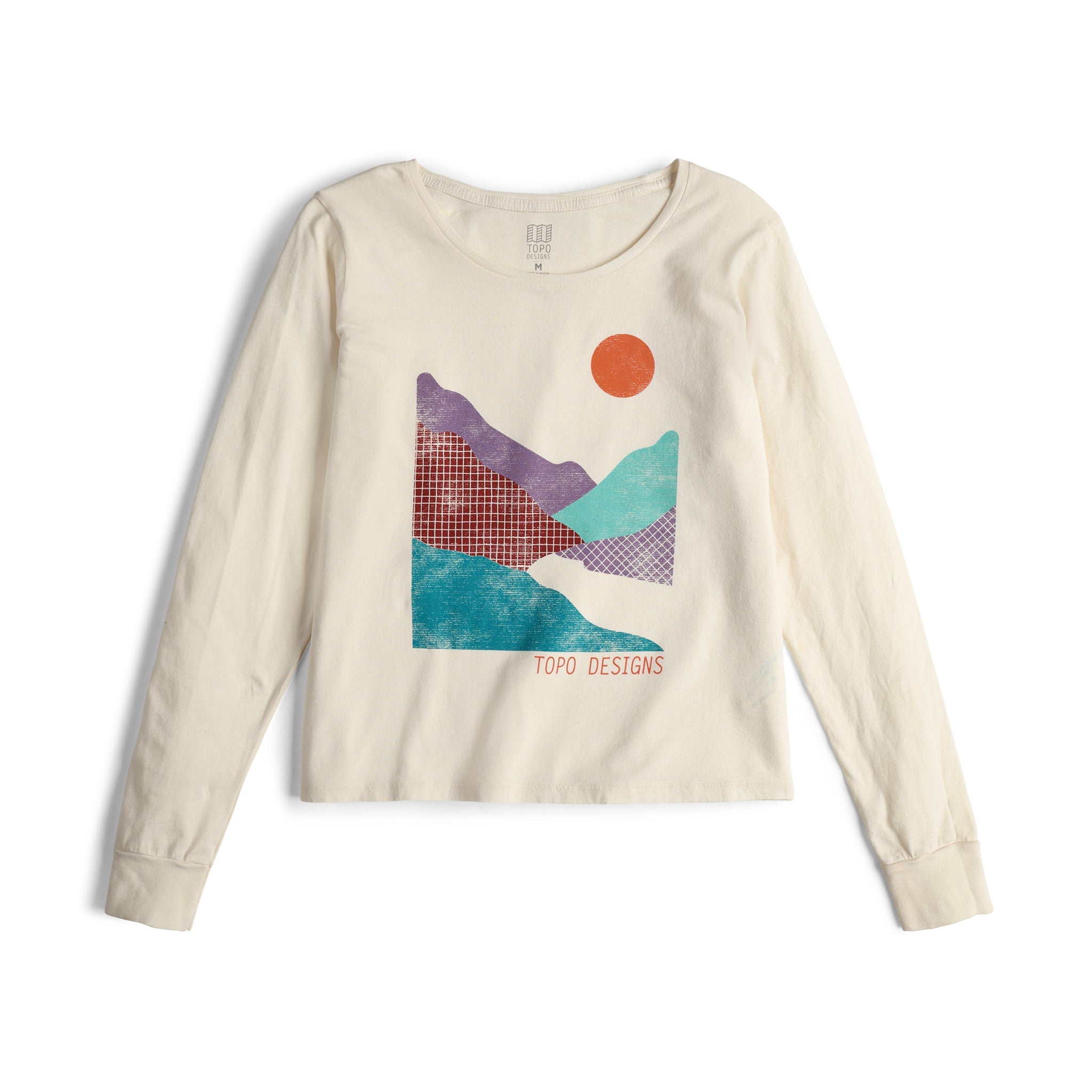 Retro Lakes Long Sleeve Graphic Tee in "Natural"