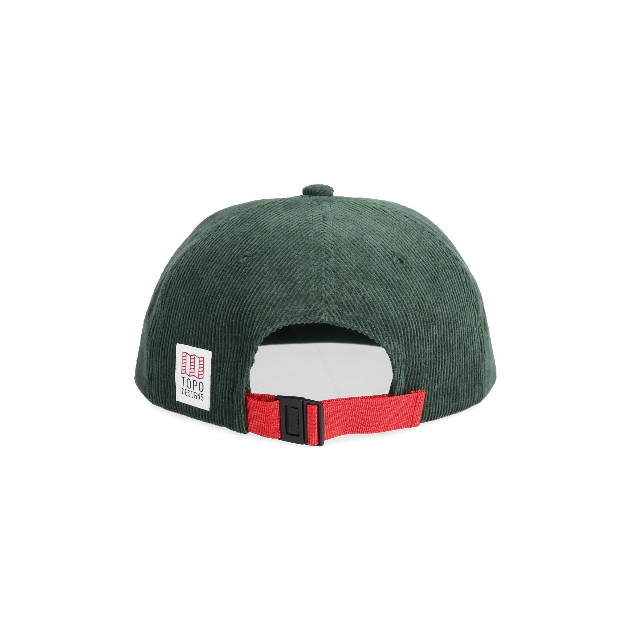 Back View of Topo Designs Corduroy Trucker Hat - Roamer in "Olive"