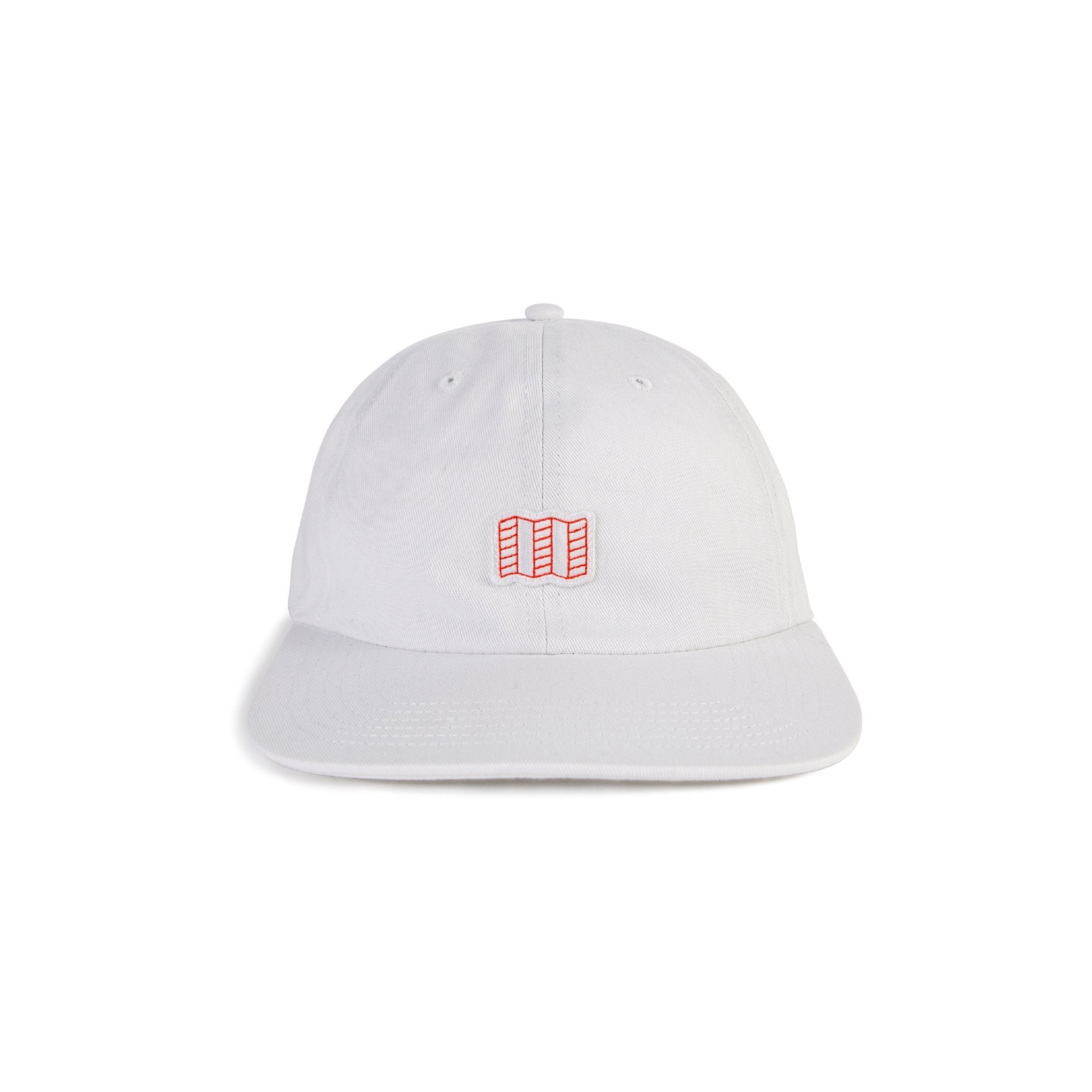 Topo Designs Mini Map logo Hat baseball cap in "Natural" white.