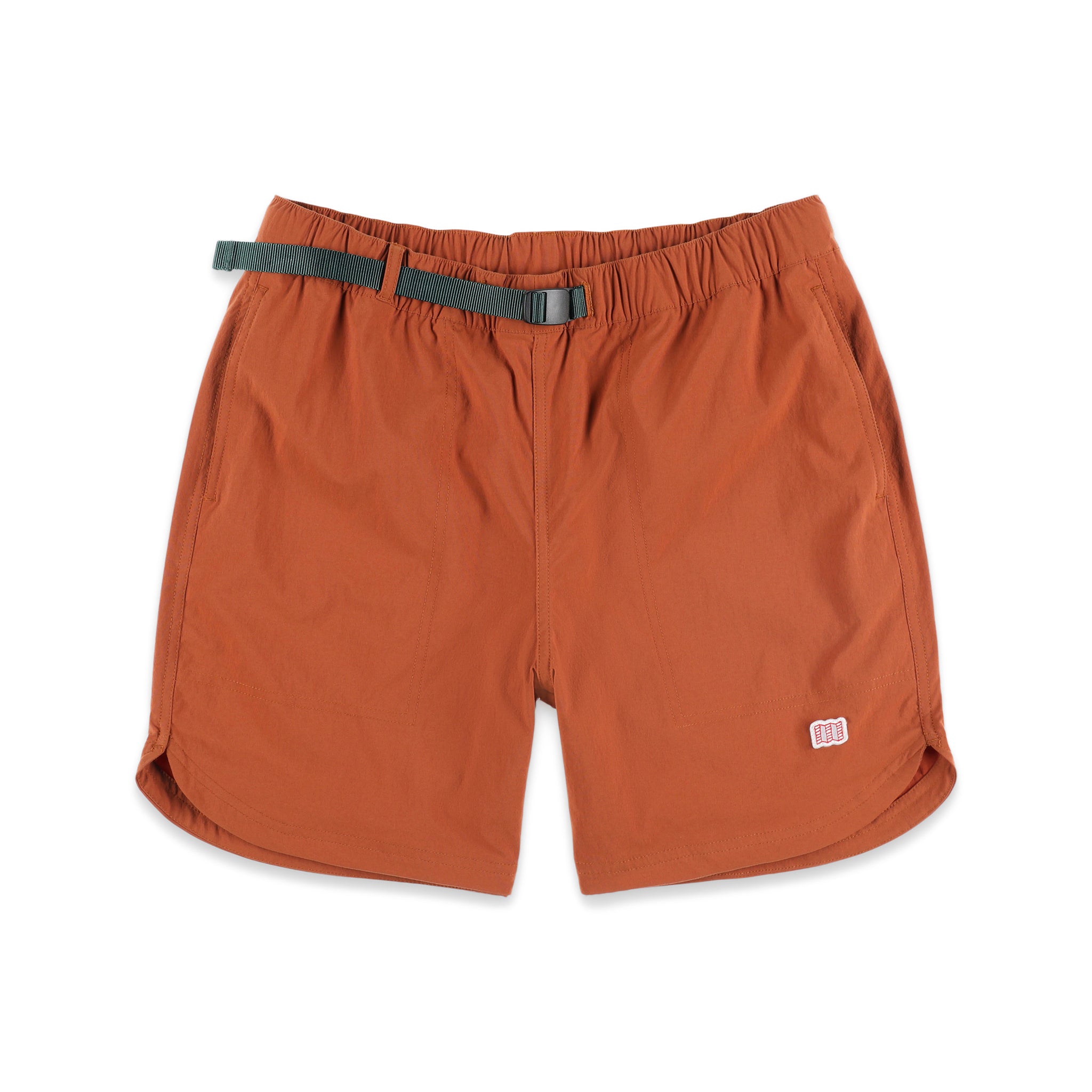 Topo Designs Men's River quick-dry swim Shorts in "Brick" orange.