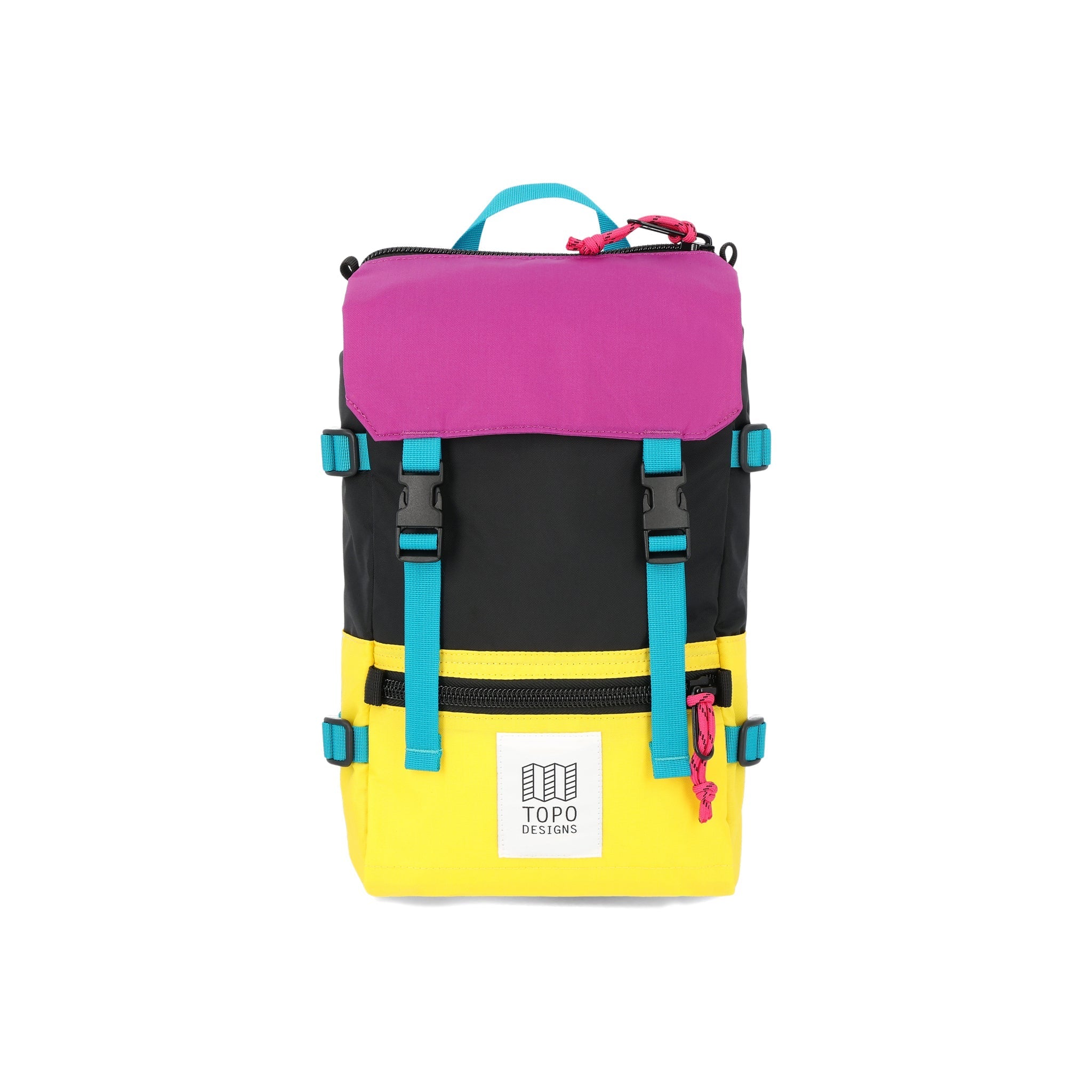 Topo Designs Rover Pack Mini backpack in recycled "Bright Yellow / Black".