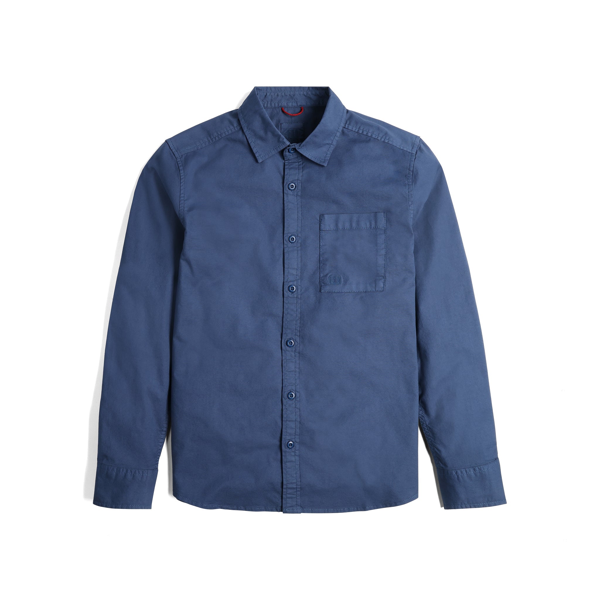 Front View of Topo Designs Dirt Desert Shirt - Men's  in "Dark Denim"