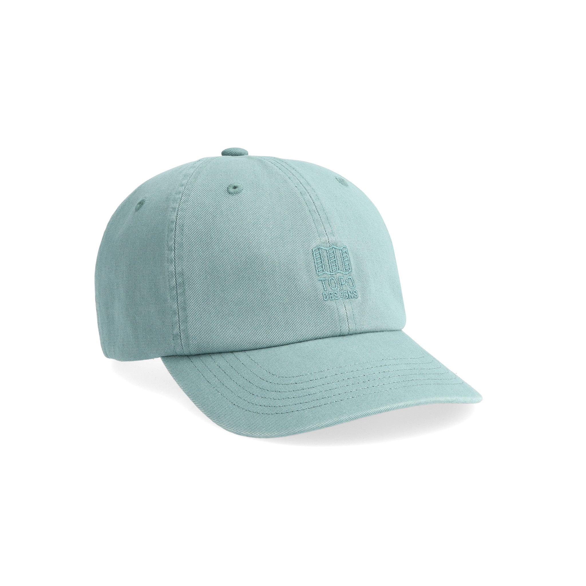 Front View of Topo Designs Dirt Ballcap in "Sea Pine"