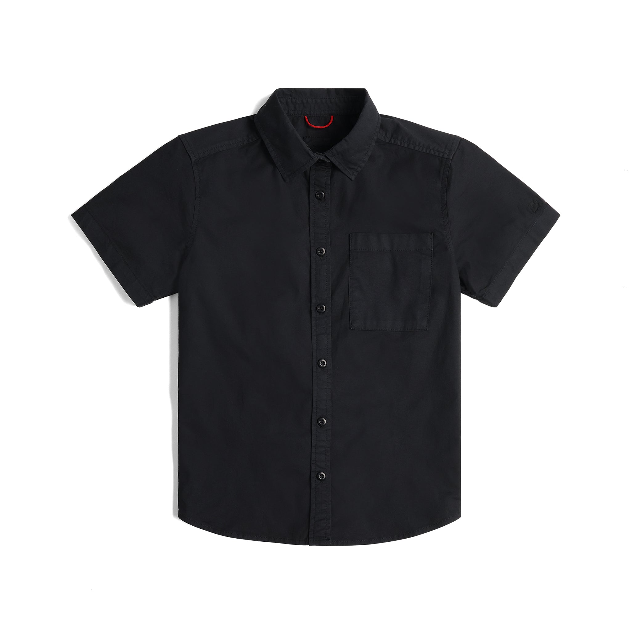 Front View of Topo Designs Dirt Desert Shirt Ss - Women's in "Black"