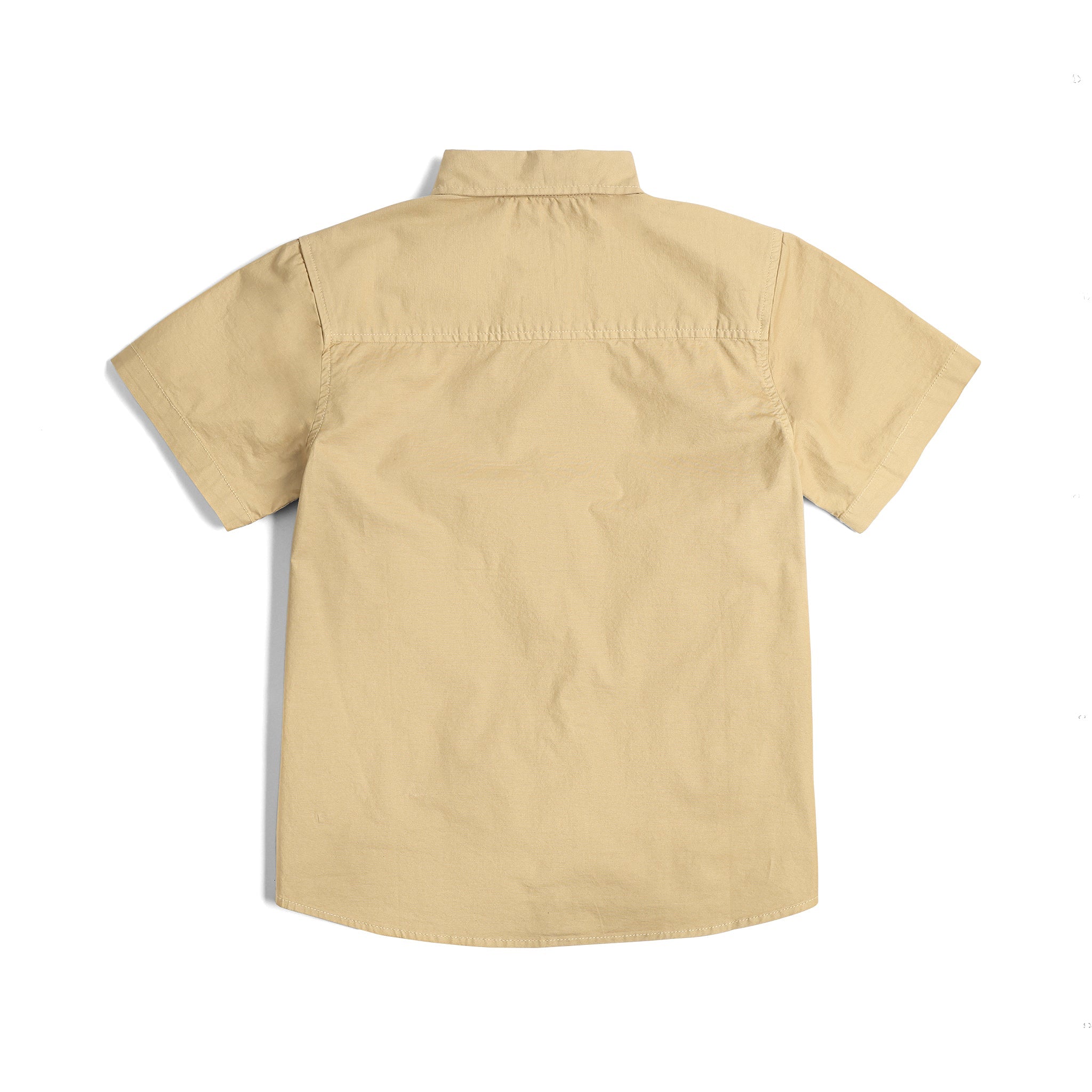 Back View of Topo Designs Dirt Desert Shirt Ss - Women's in "Sahara"
