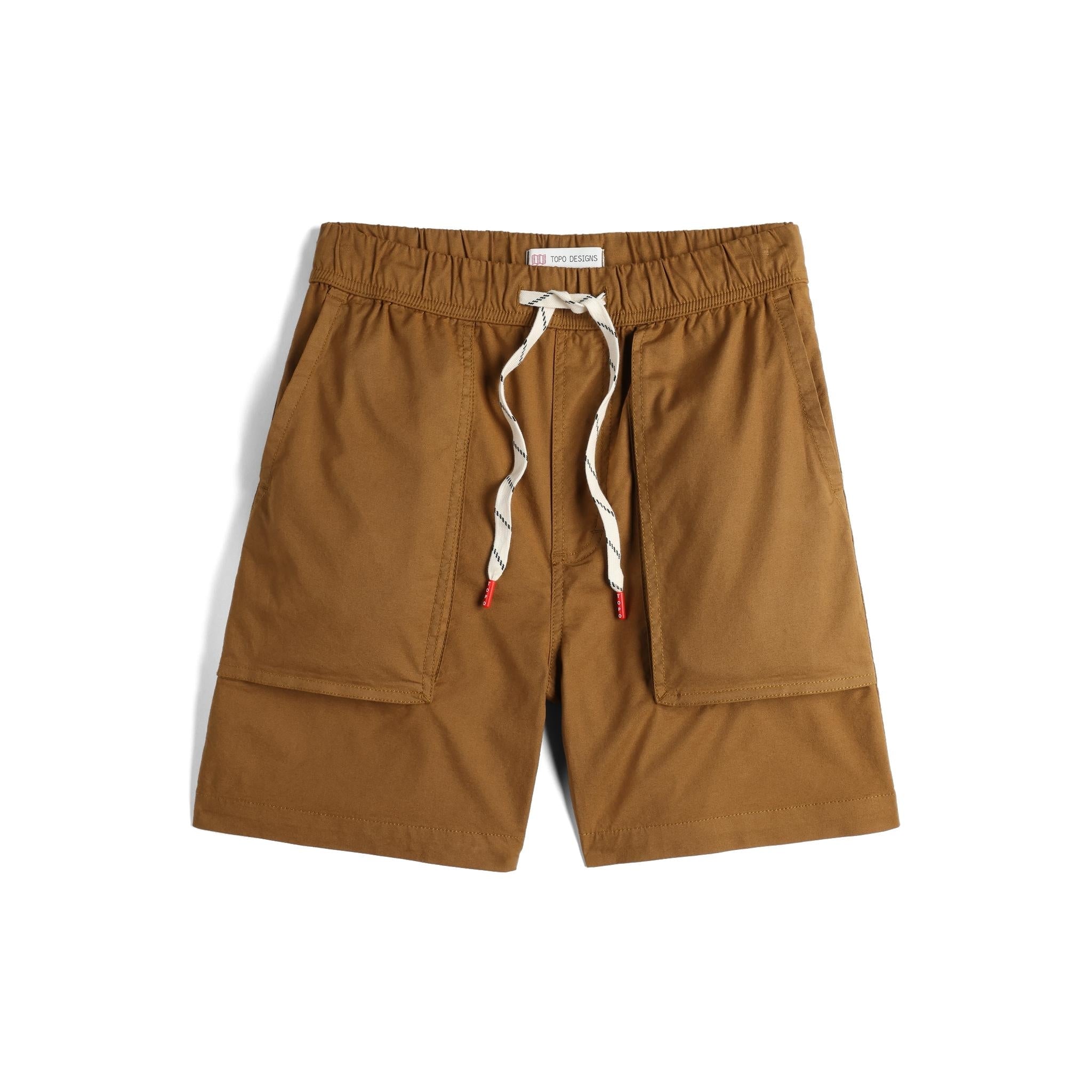 Front View of Topo Designs Desert Shorts - Men's in "Dark Khaki"