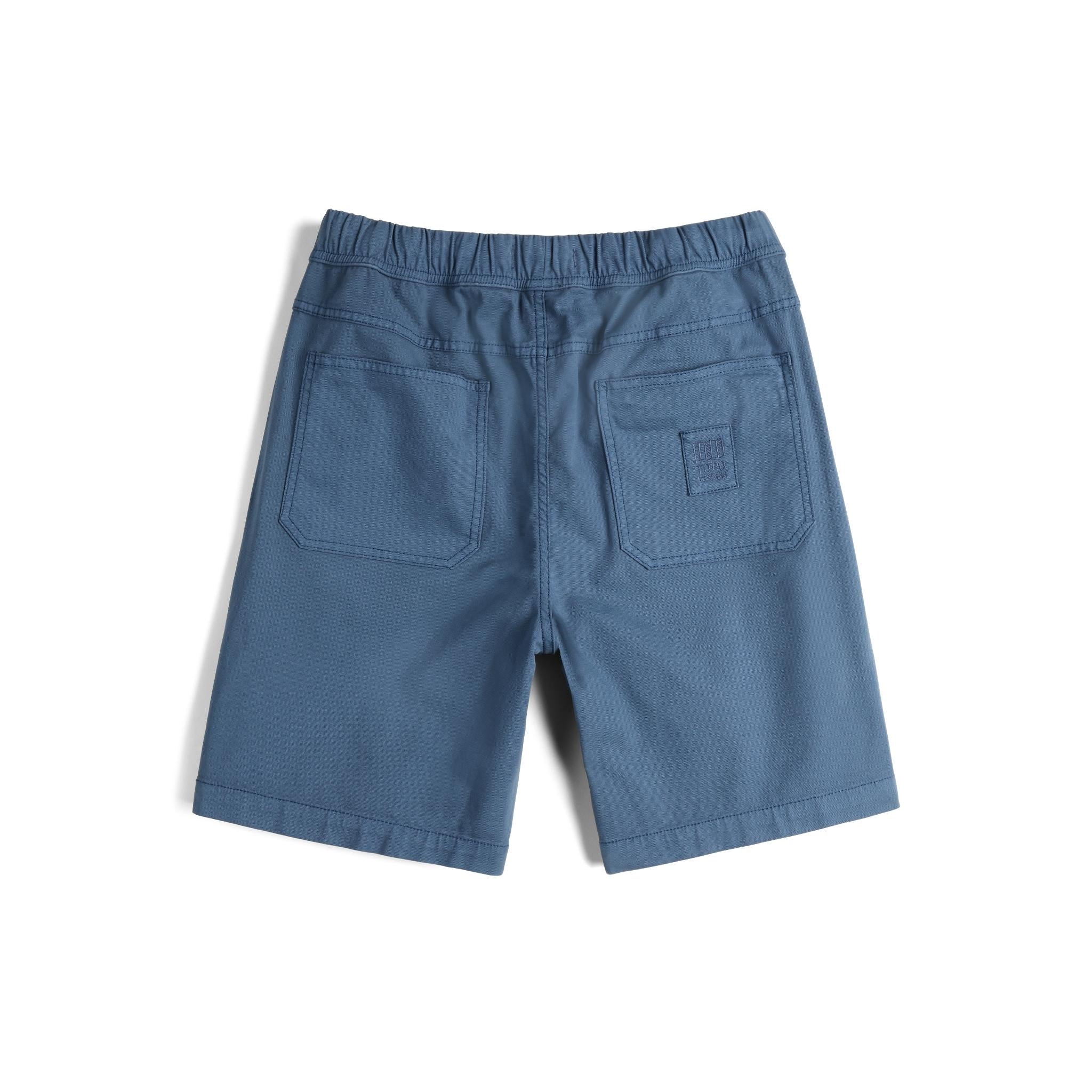 Back View of Topo Designs Dirt Shorts - Men's in "Stone Blue"