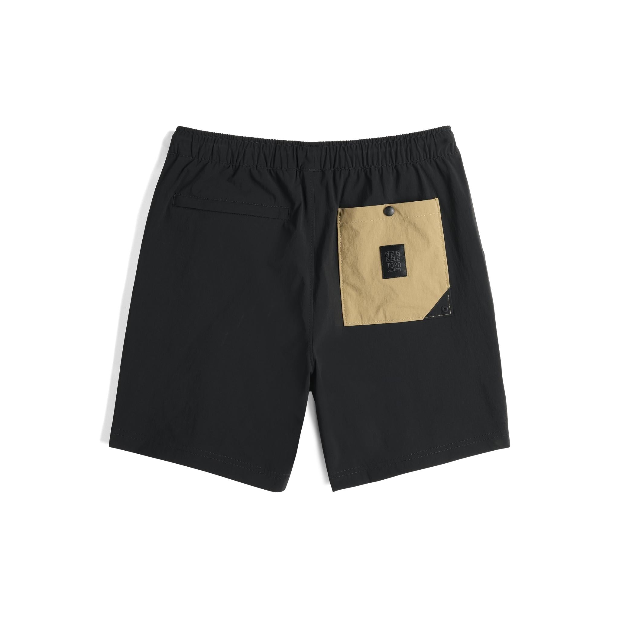 Back View of Topo Designs Mesa Shorts - Men's in "Black"