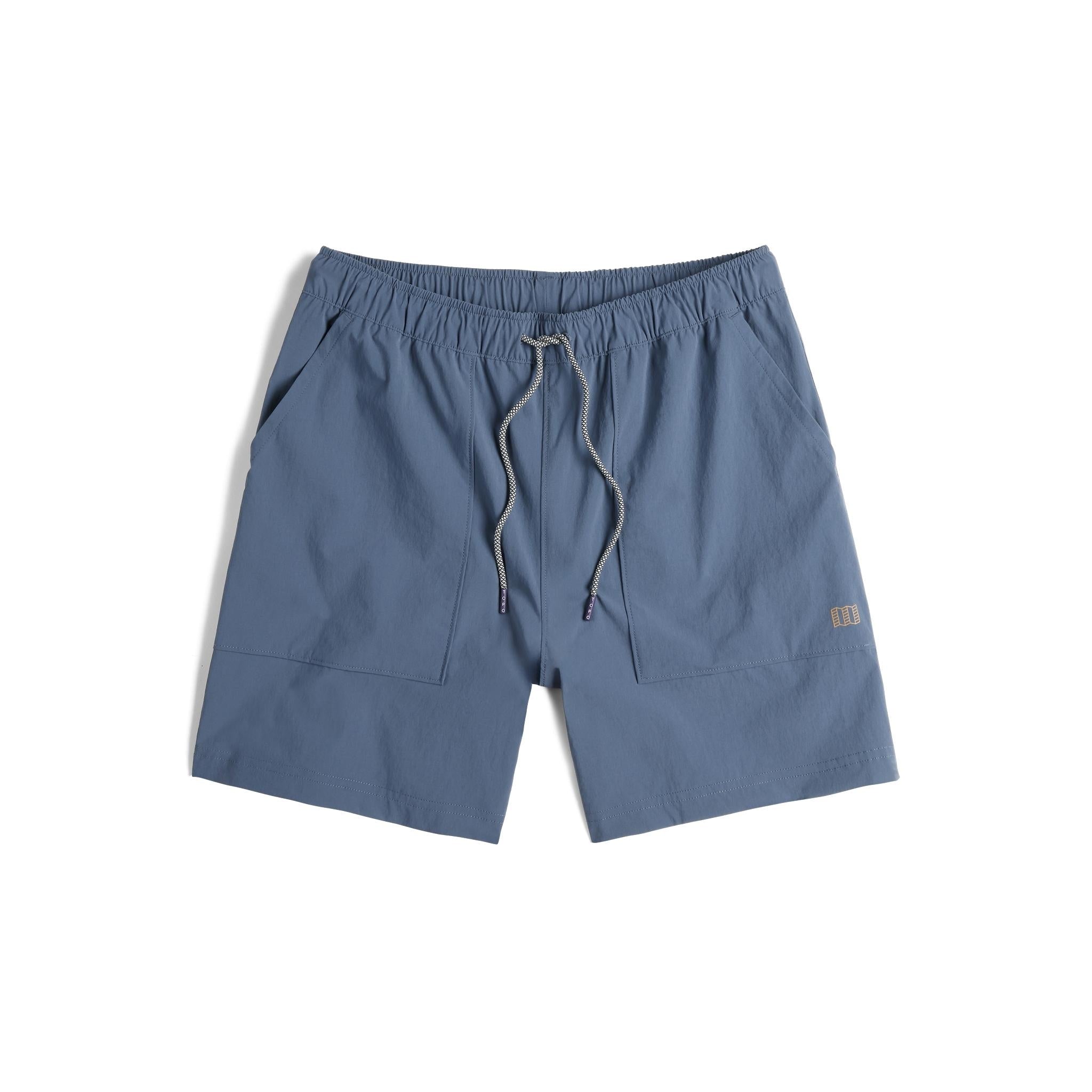 Front View of Topo Designs Mesa Shorts - Men's in "Stone Blue"