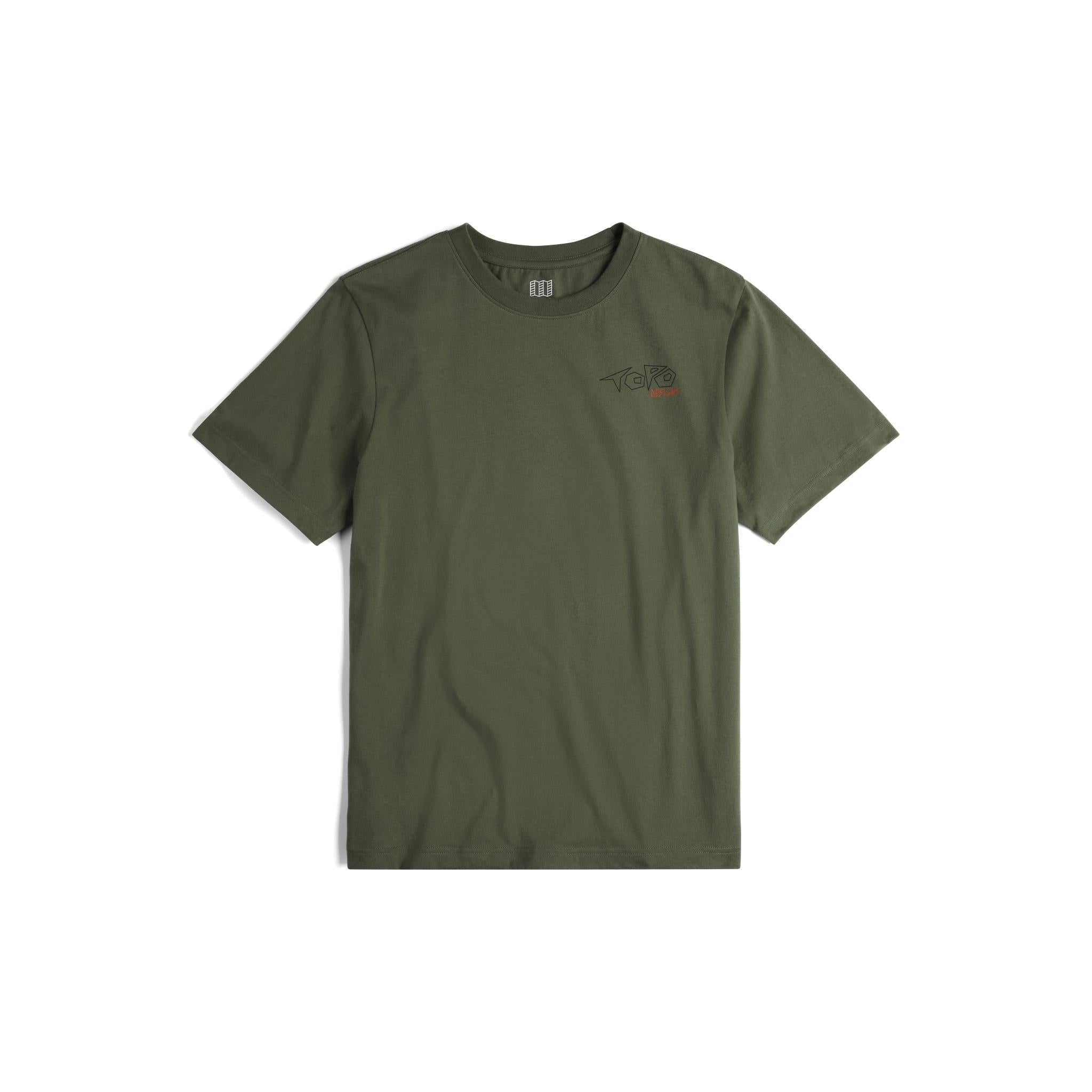 Front View of Topo Designs Perspective Short Sleeve - Men's in "Beetle"