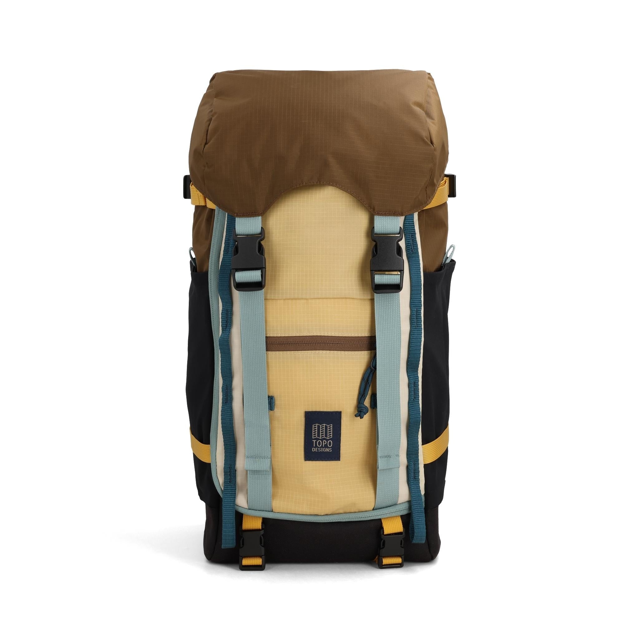 Front View of Topo Designs Rover Trail Pack 22L in "Desert Palm / Sahara"