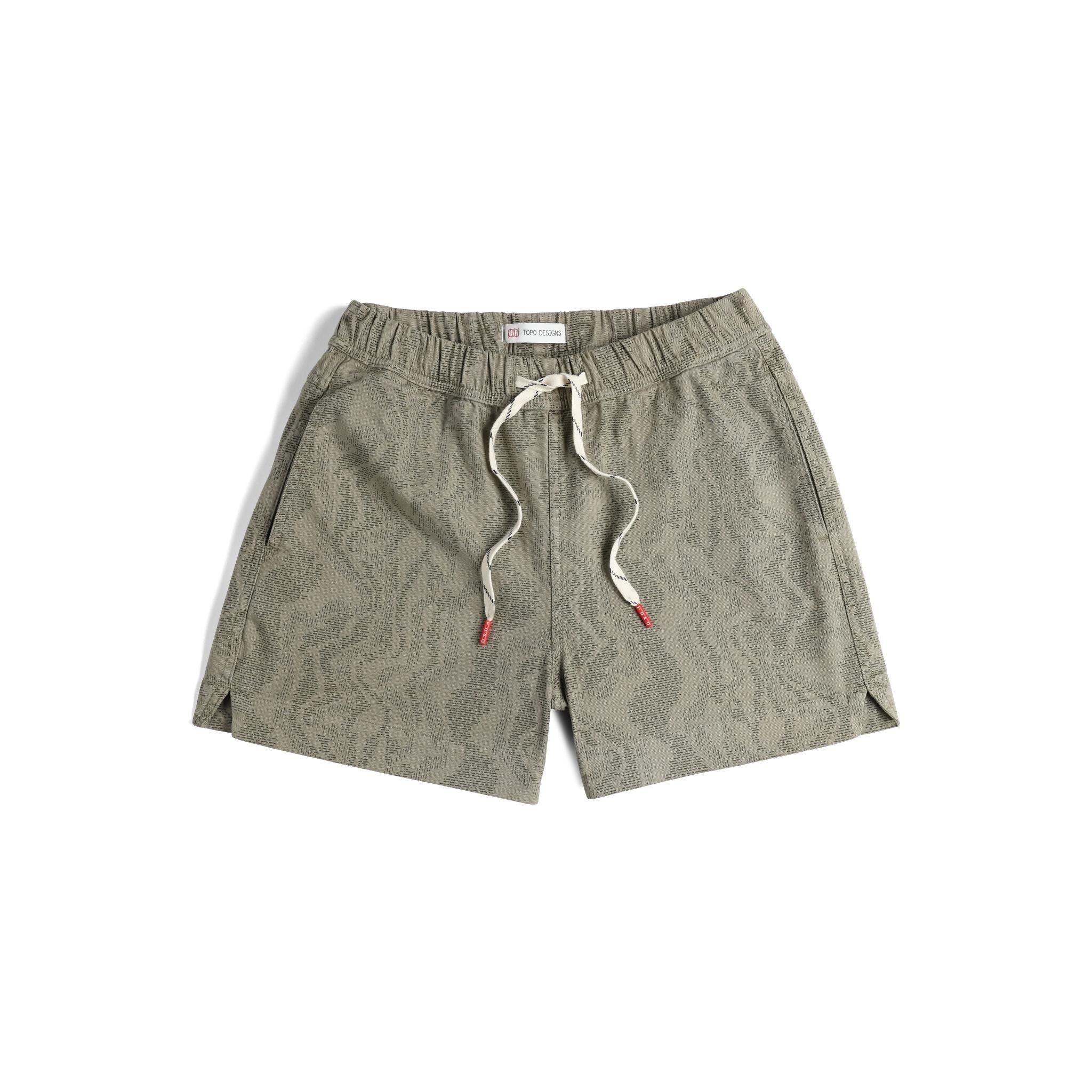 Front View of Topo Designs Dirt Shorts - Women's in "Dried Sage River Bed"