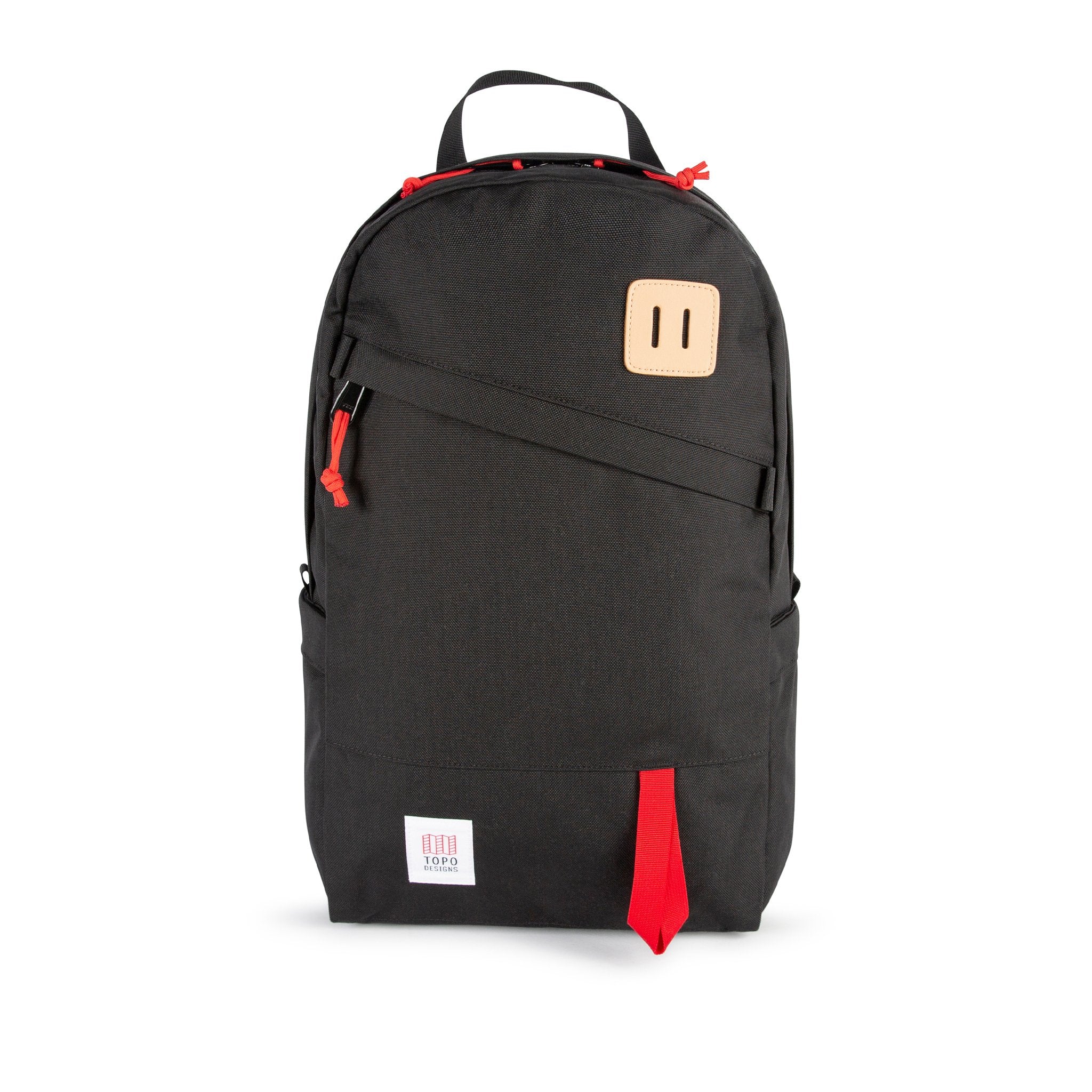 Topo Designs Daypack Classic 100% recycled nylon laptop backpack for work or school in Black.