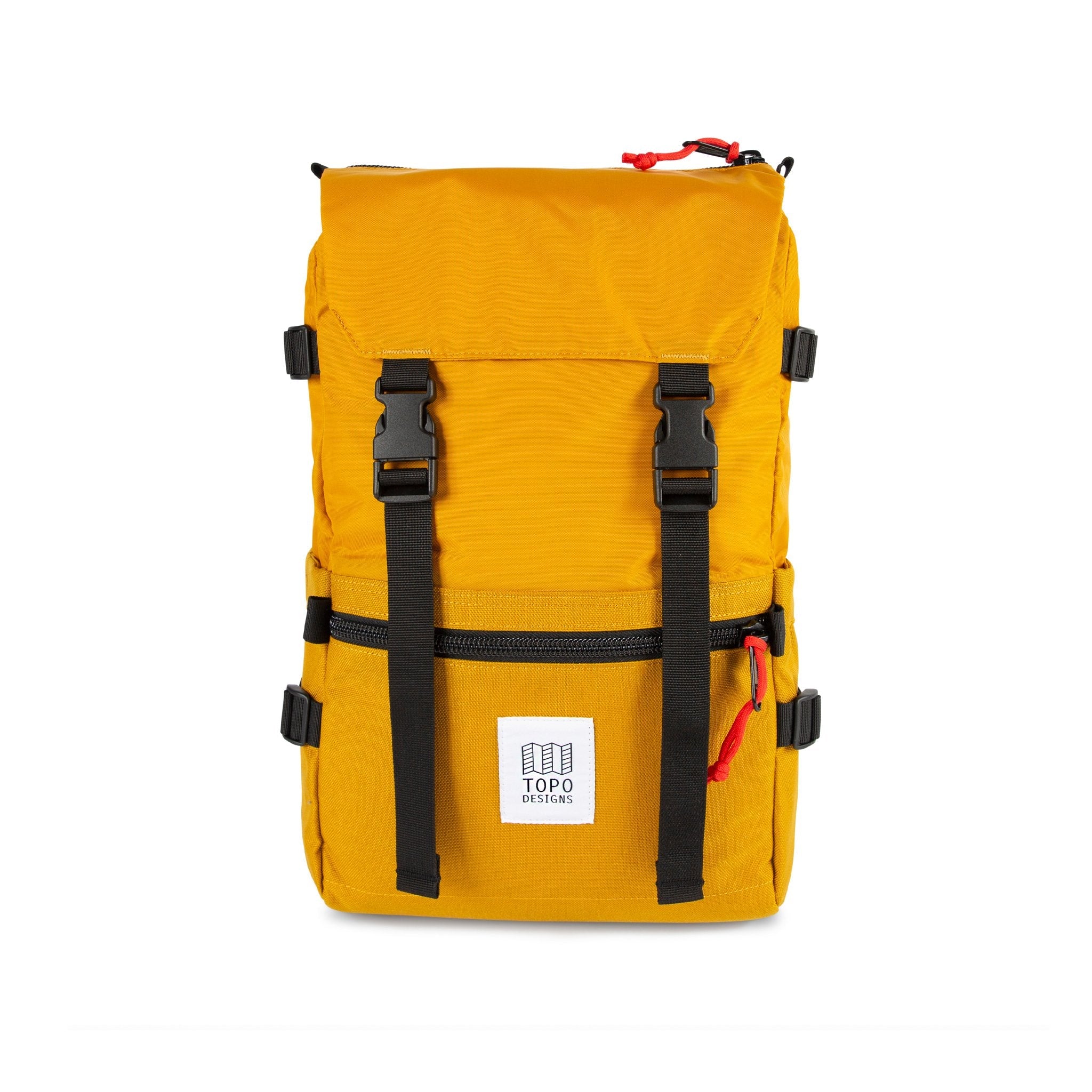 Topo Designs Rover Pack Classic laptop backpack in "Mustard" yellow.