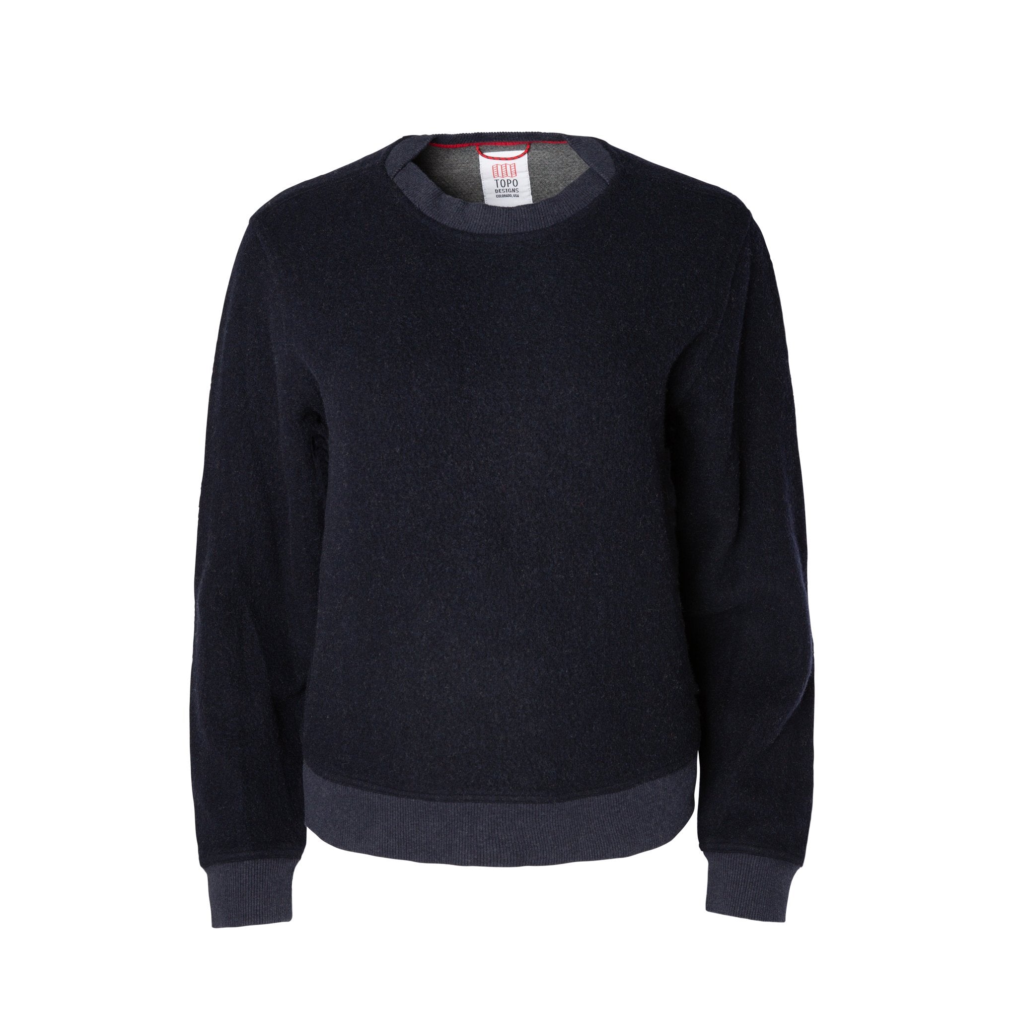 Front product shot of women's global sweater in navy