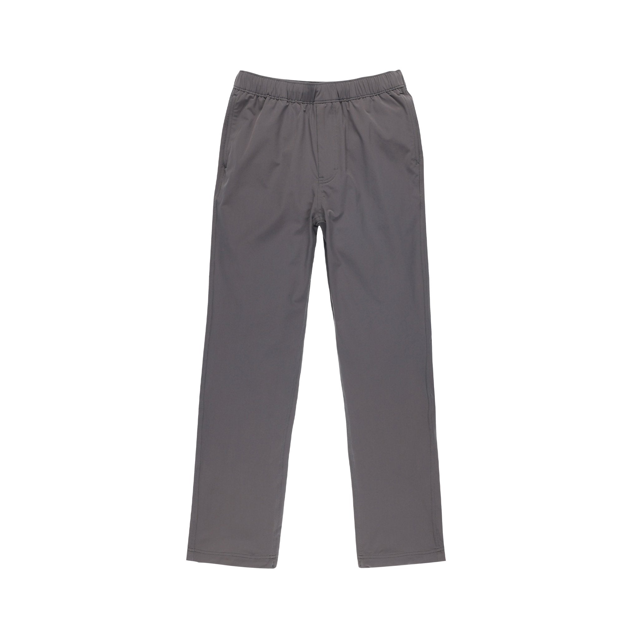 Topo Designs Men's Boulder lightweight climbing & hiking pants in "Charcoal" gray.