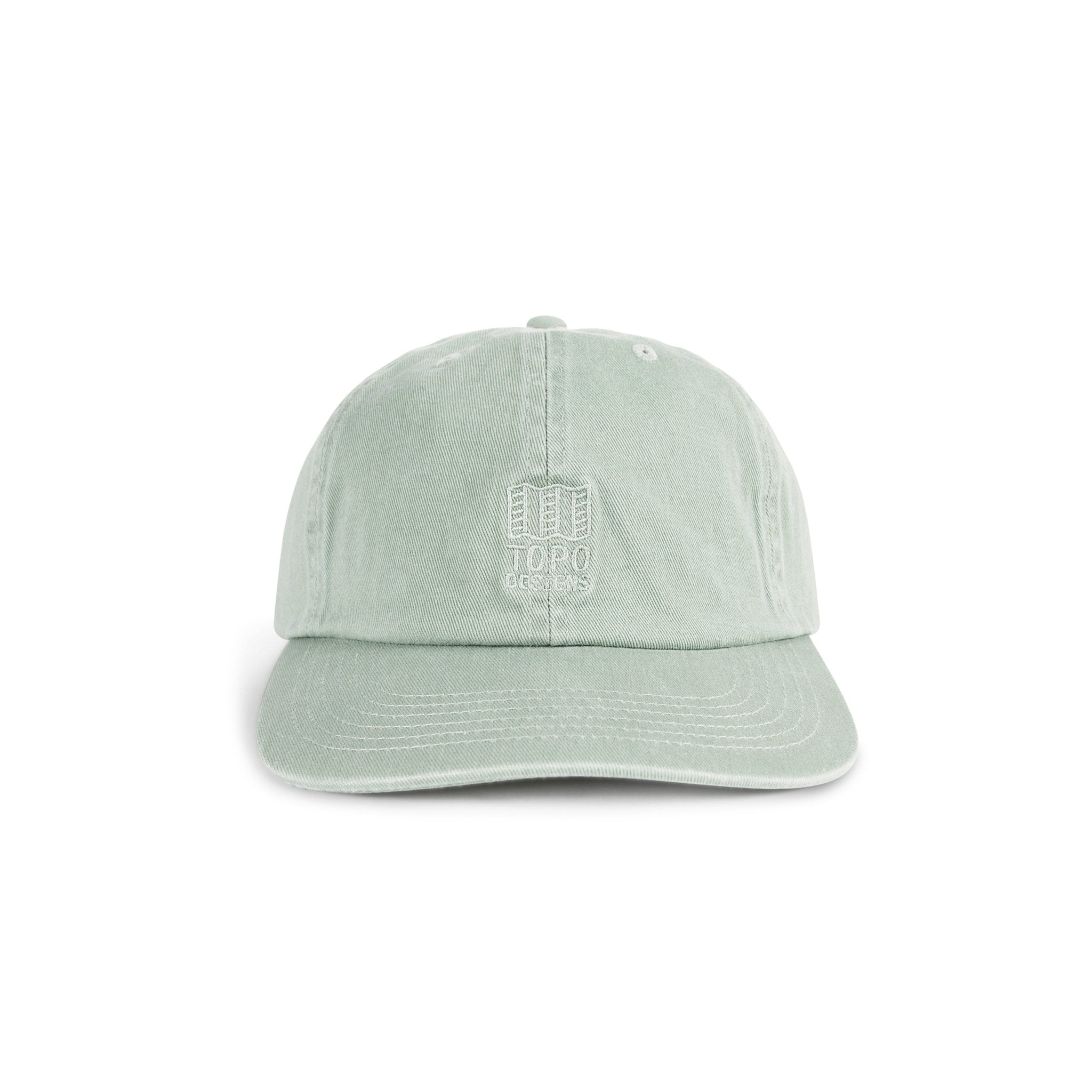 Topo Designs Mountain Ball Cap cotton hat in "Light Mint".