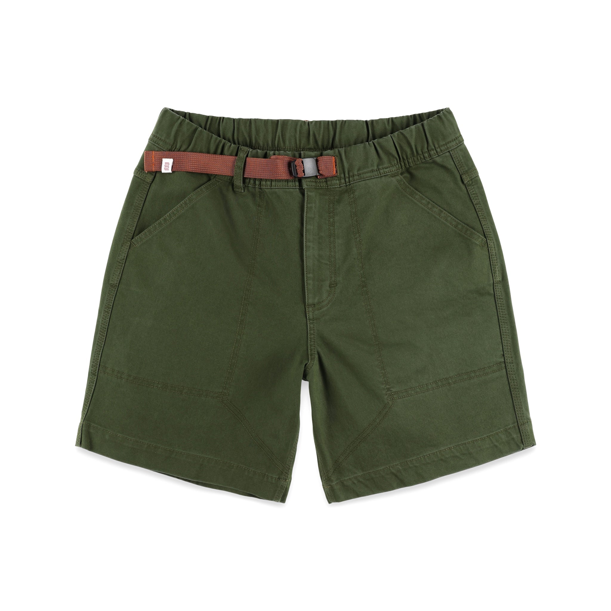 Topo Designs Men's Mountain organic cotton Shorts in Olive green.