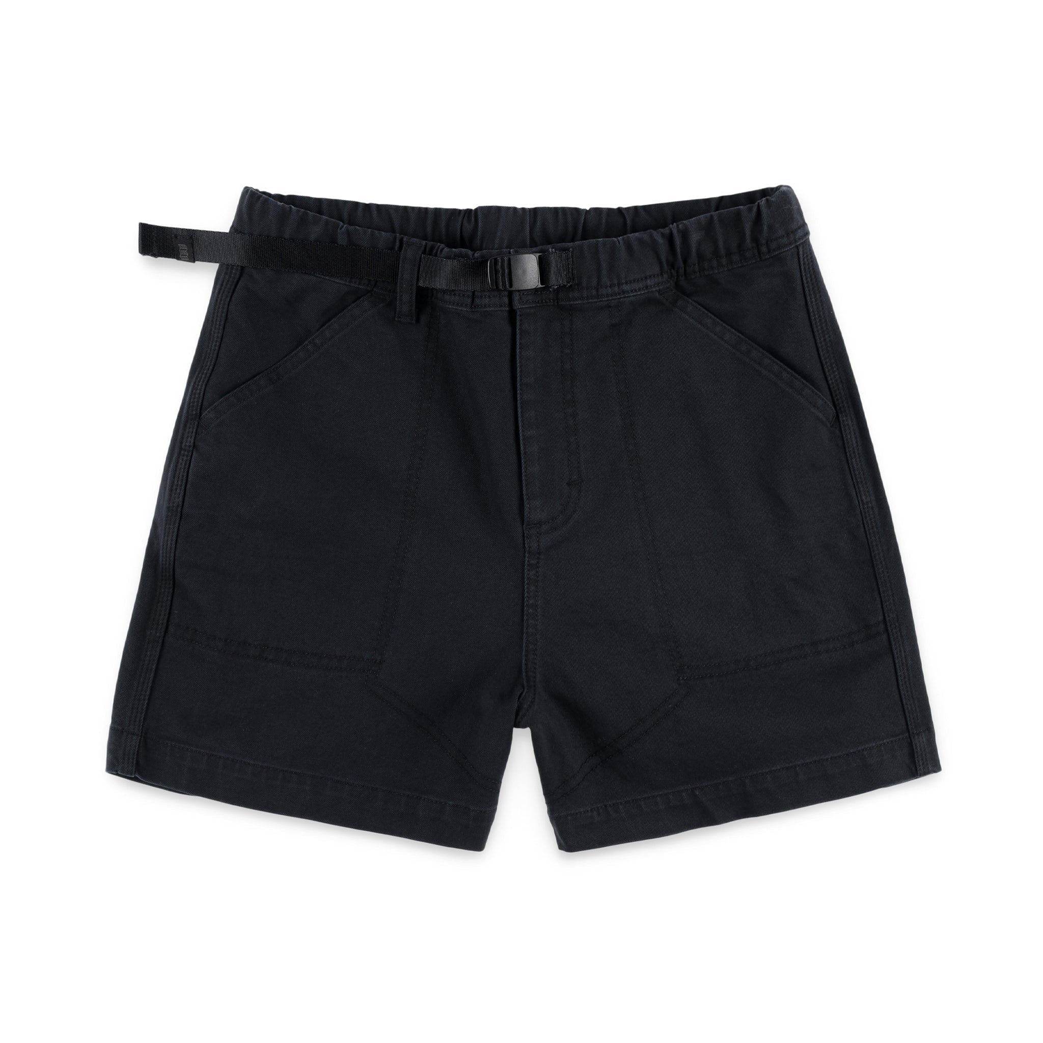 Topo Designs Women's Mountain Shorts in organic cotton "Black".