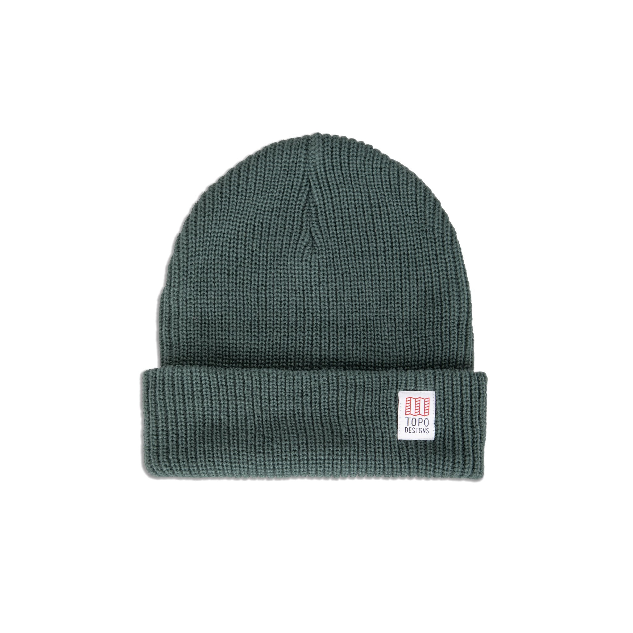 Topo Designs Watch Cap cuffed beanie in "Slate Blue".